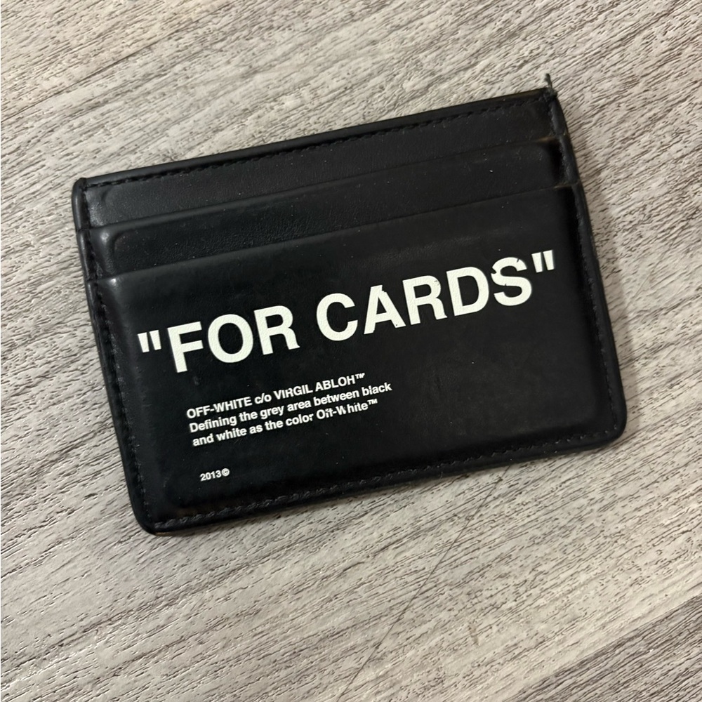 Off-White Black and White Card Holder